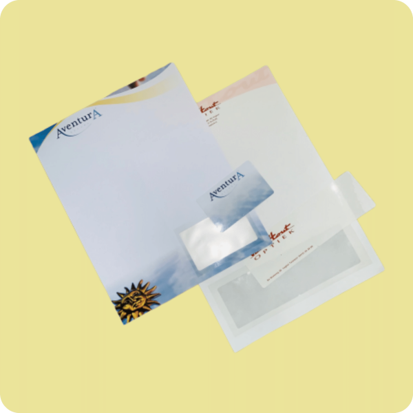 Briefpapier met lift up card (Formcard)